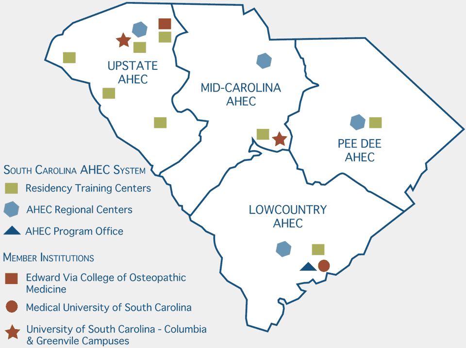 AHEC Regional Map